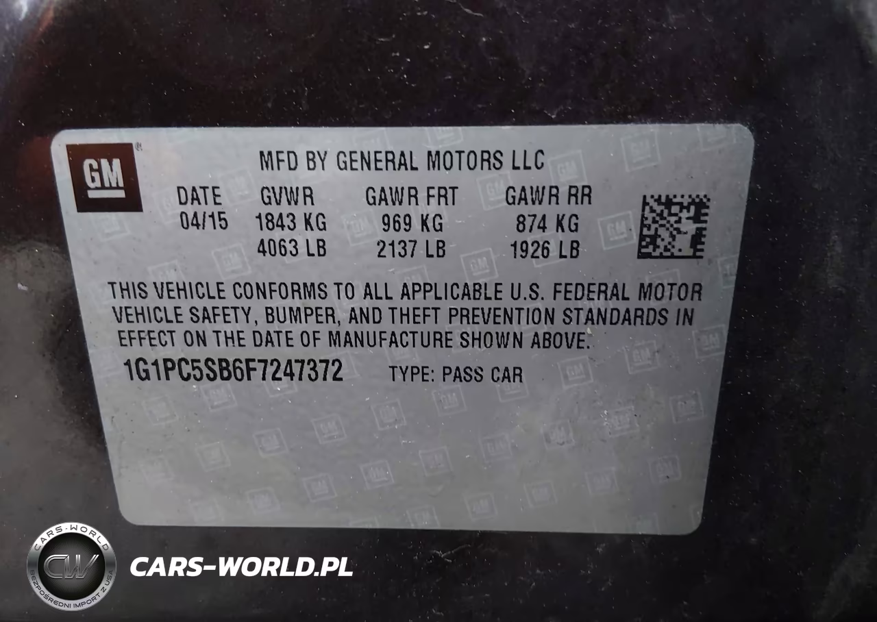 2015 Chevrolet Cruze 1Lt Auto VIN:1G1PC5SB6F7247372 - 9