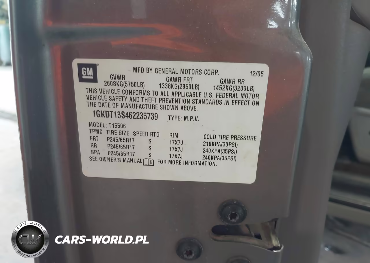 2006 GMC Envoy Sle VIN:1GKDT13S462235739 - 9