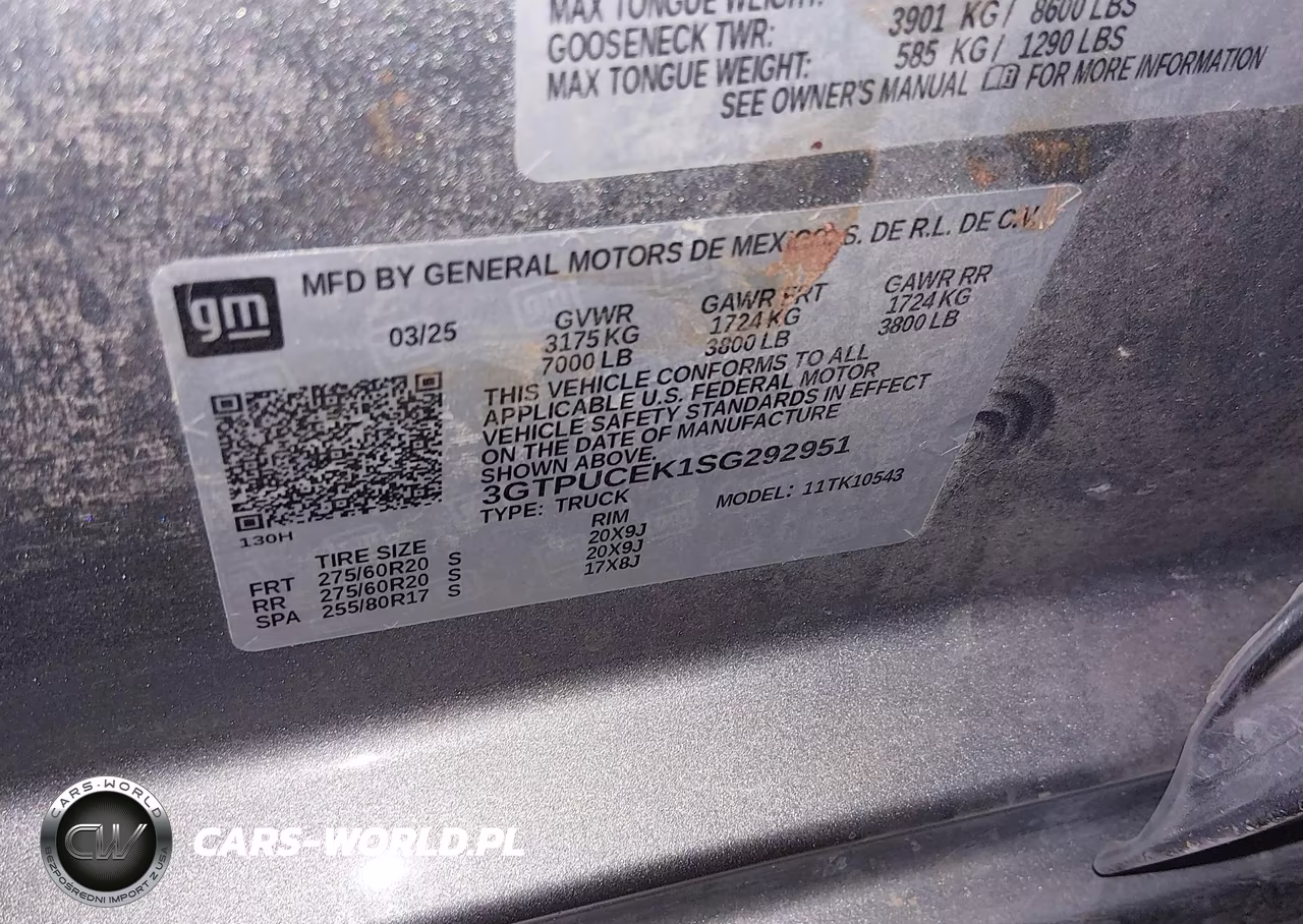 2025 GMC Sierra 1500 4Wd Short Box Elevation With 3Sb VIN:3GTPUCEK1SG292951 - 9