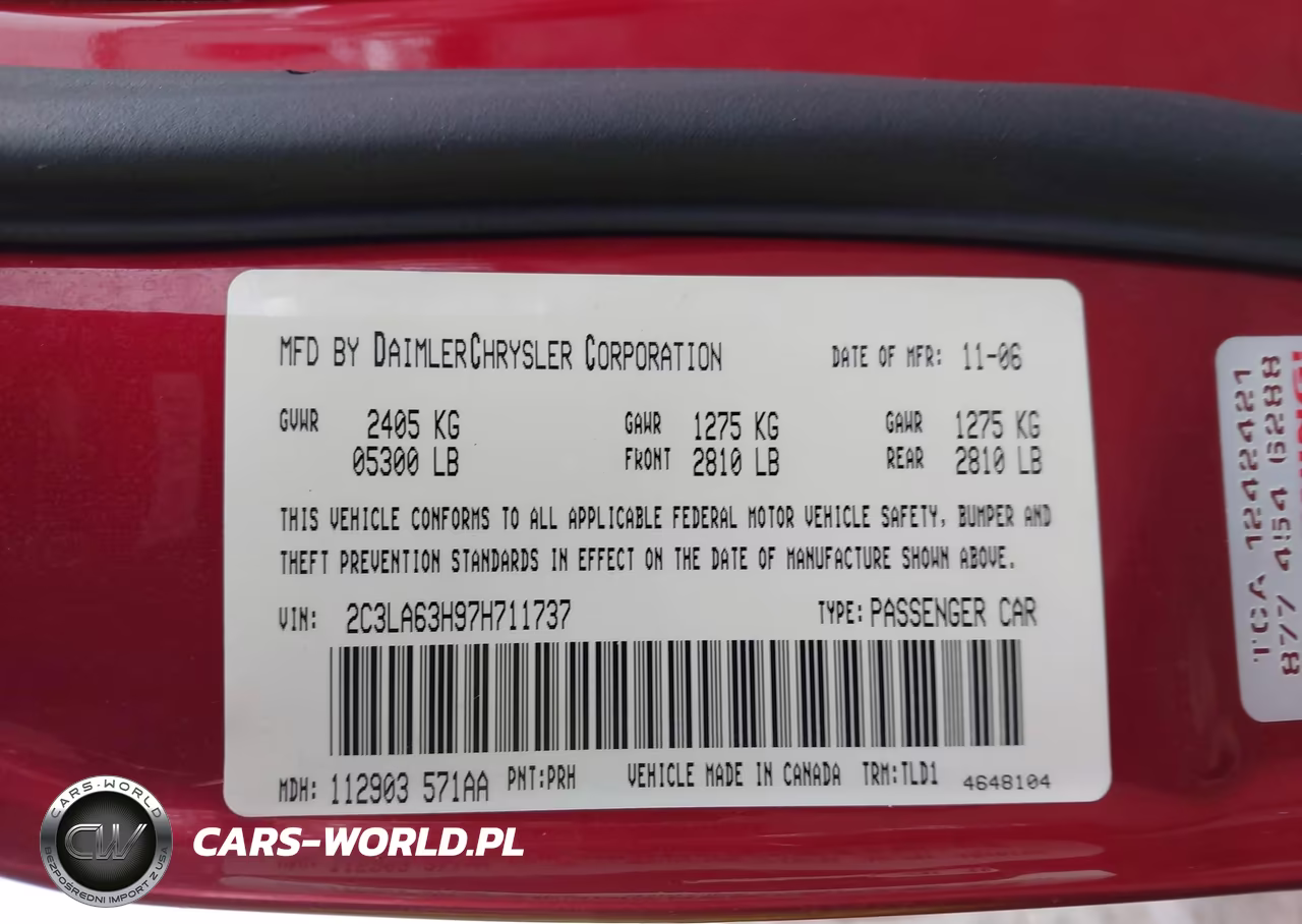 2007 Chrysler 300C VIN:2C3LA63H97H711737 - 9