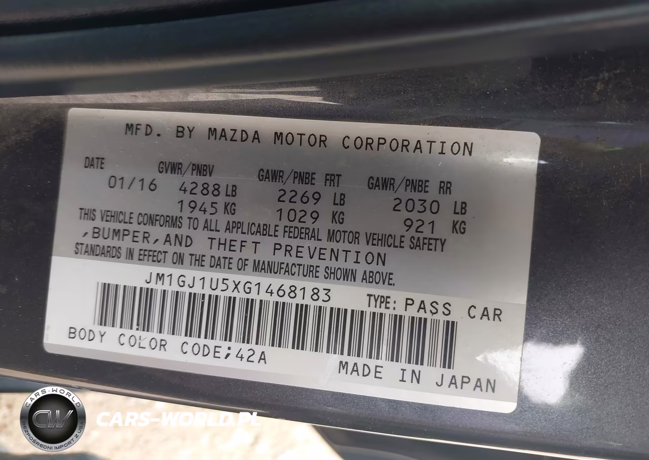 2016 Mazda Mazda6 I Sport VIN:JM1GJ1U5XG1468183 - 9