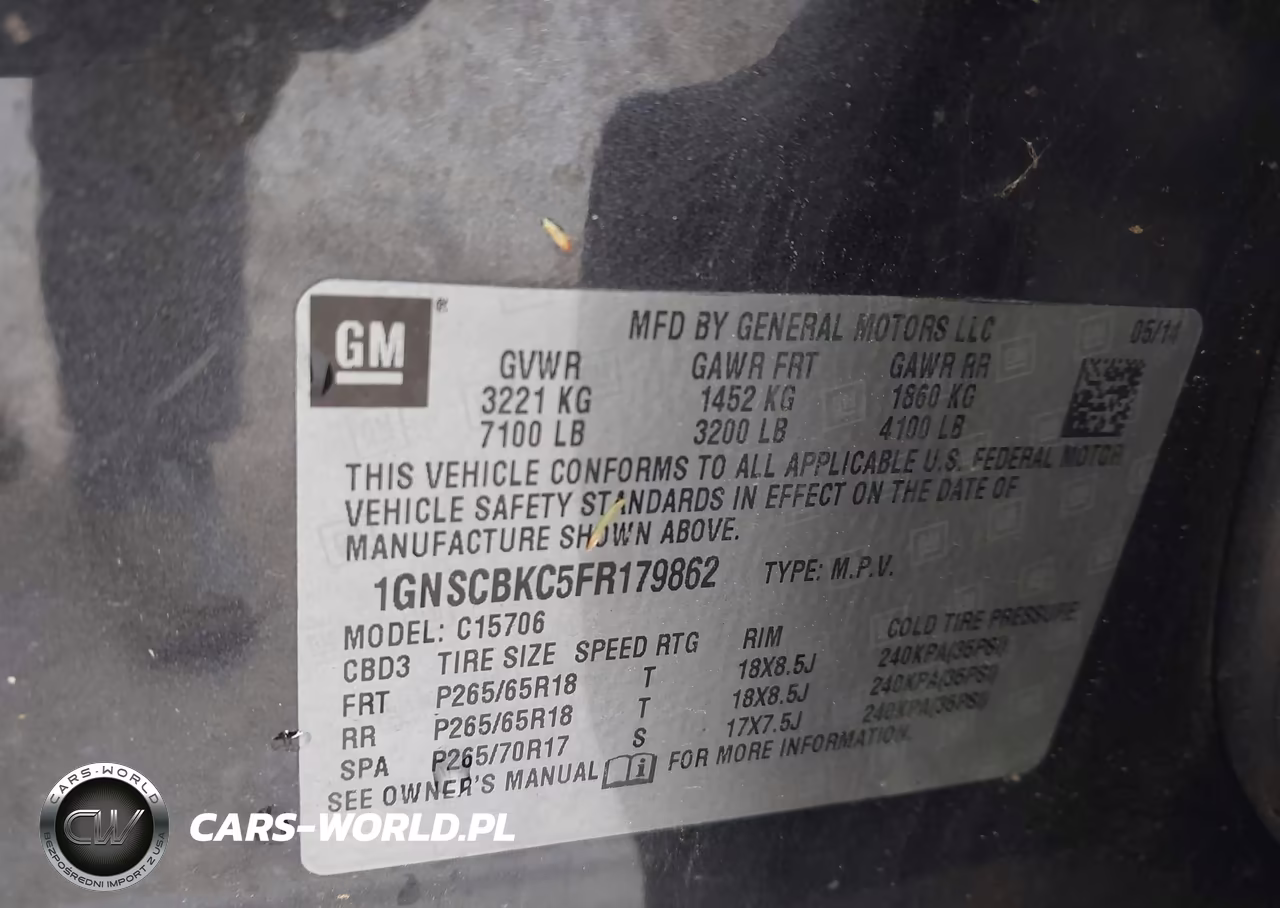 2015 Chevrolet Tahoe Lt VIN:1GNSCBKC5FR179862 - 9