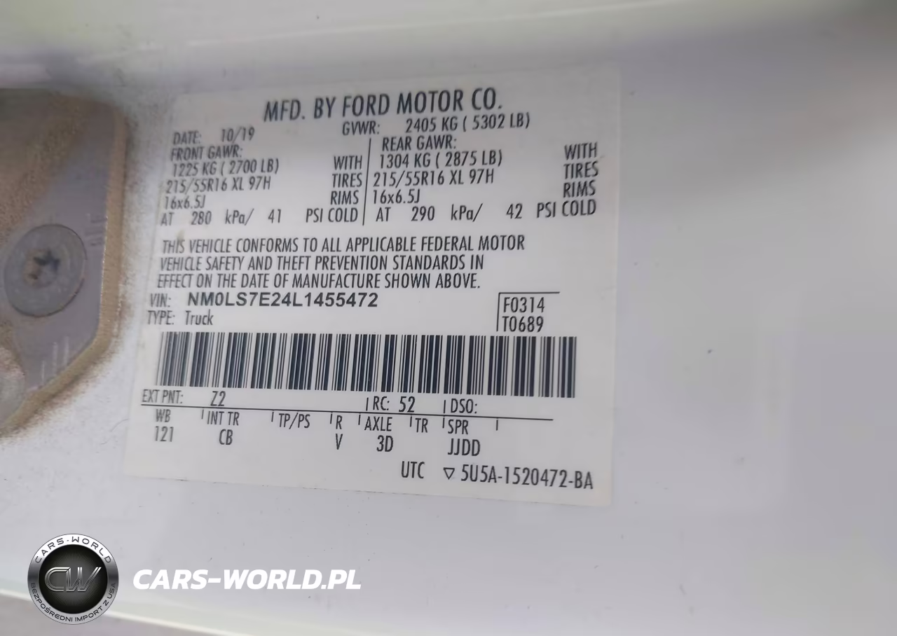 2020 Ford Transit Connect Xl VIN:NM0LS7E24L1455472 - 9