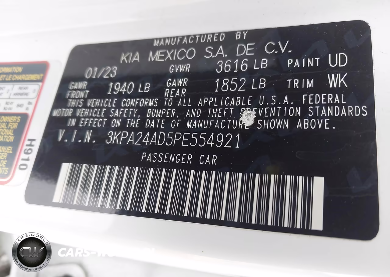 2023 Kia Rio S VIN:3KPA24AD5PE554921 - 9