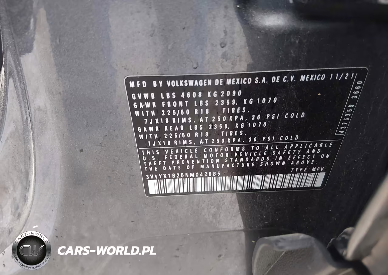 2022 Volkswagen Taos 1.5T Se VIN:3VVYX7B25NM042885 - 9