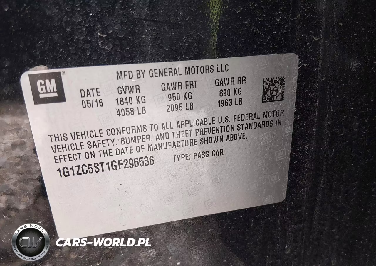 2016 Chevrolet Malibu 1Fl VIN:1G1ZC5ST1GF296536 - 9