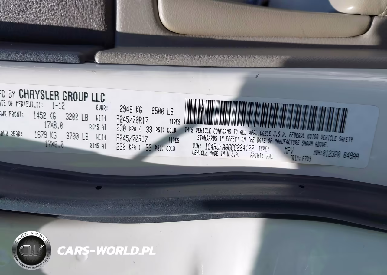 2012 Jeep Grand Cherokee Laredo VIN:1C4RJFAG6CC224122 - 9