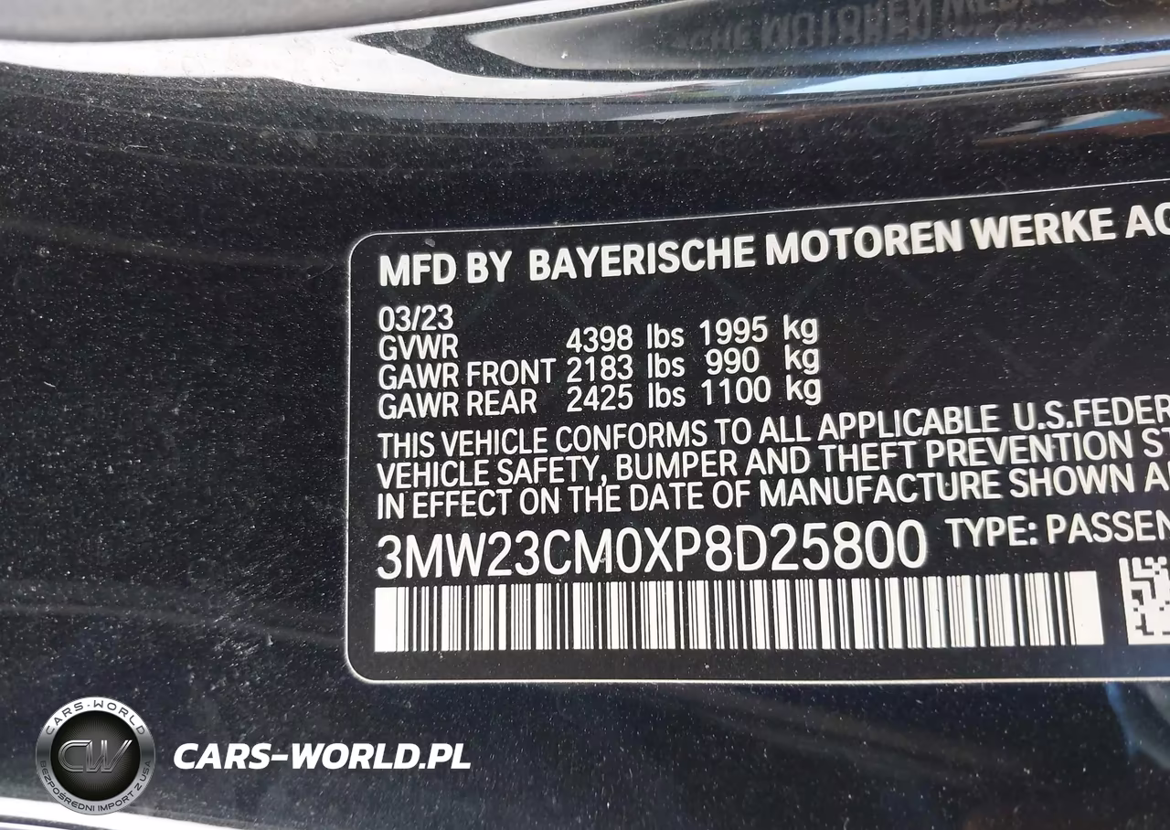 2023 BMW 230 I VIN:3MW23CM0XP8D25800 - 9