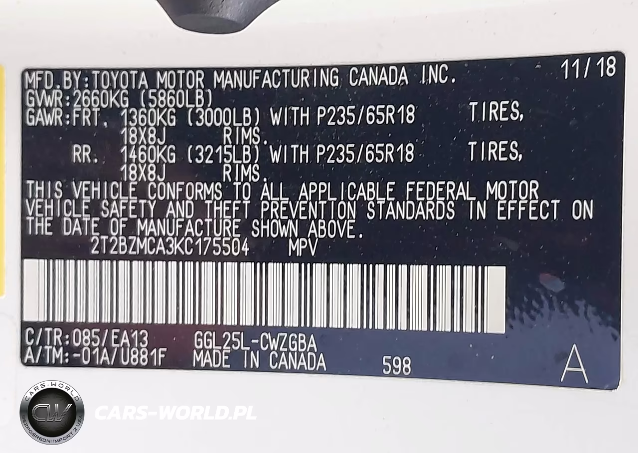 2019 Lexus Rx 350 VIN:2T2BZMCA3KC175504 - 9