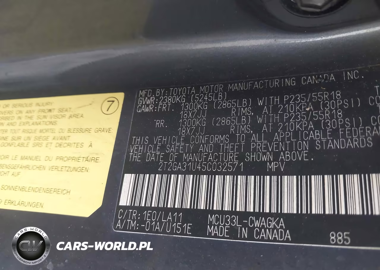 2005 Lexus Rx 330 VIN:2T2GA31U45C032571 - 9
