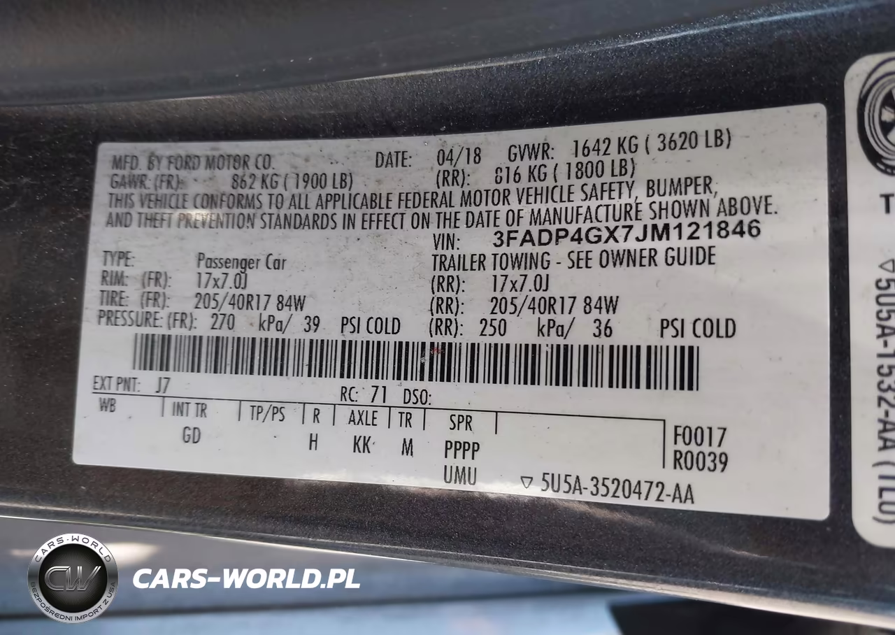 2018 Ford Fiesta St VIN:3FADP4GX7JM121846 - 9