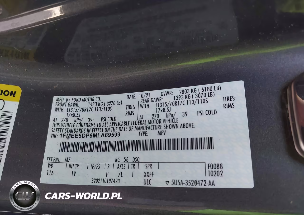 2021 Ford Bronco Badlands VIN:1FMEE5DP8MLA89599 - 9