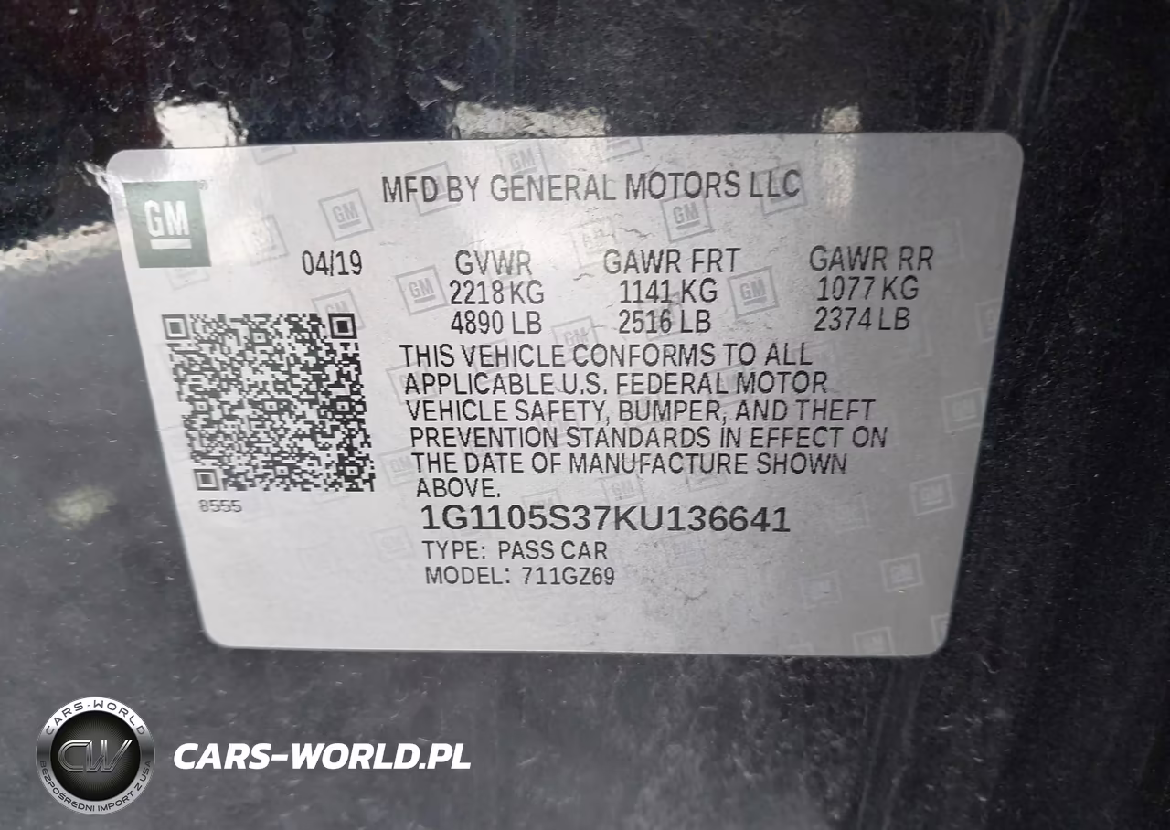 2019 Chevrolet Impala Premier VIN:1G1105S37KU136641 - 9