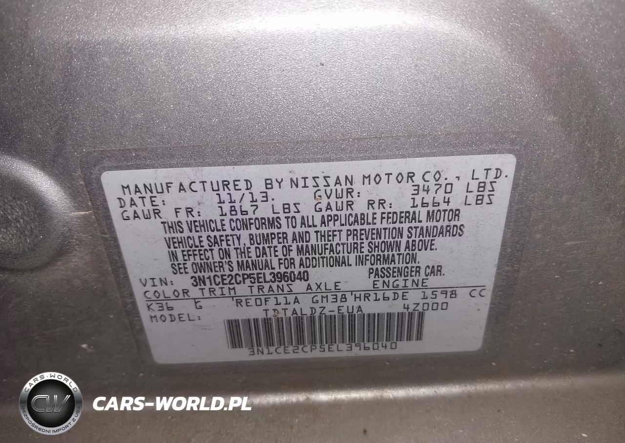 2014 Nissan Versa Note Sv VIN:3N1CE2CP5EL396040 - 9