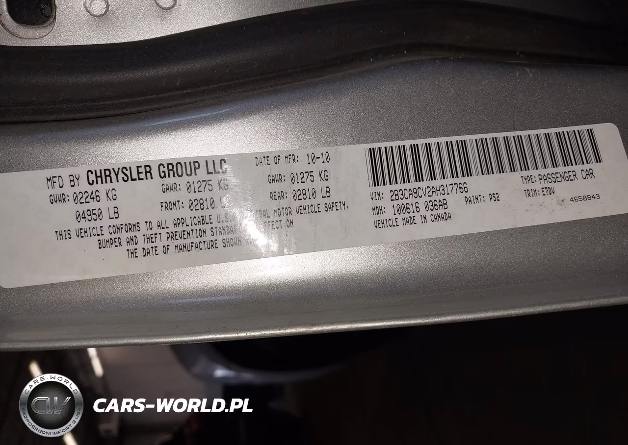 2010 Dodge Charger Rallye VIN:2B3CA9CV2AH317766 - 9