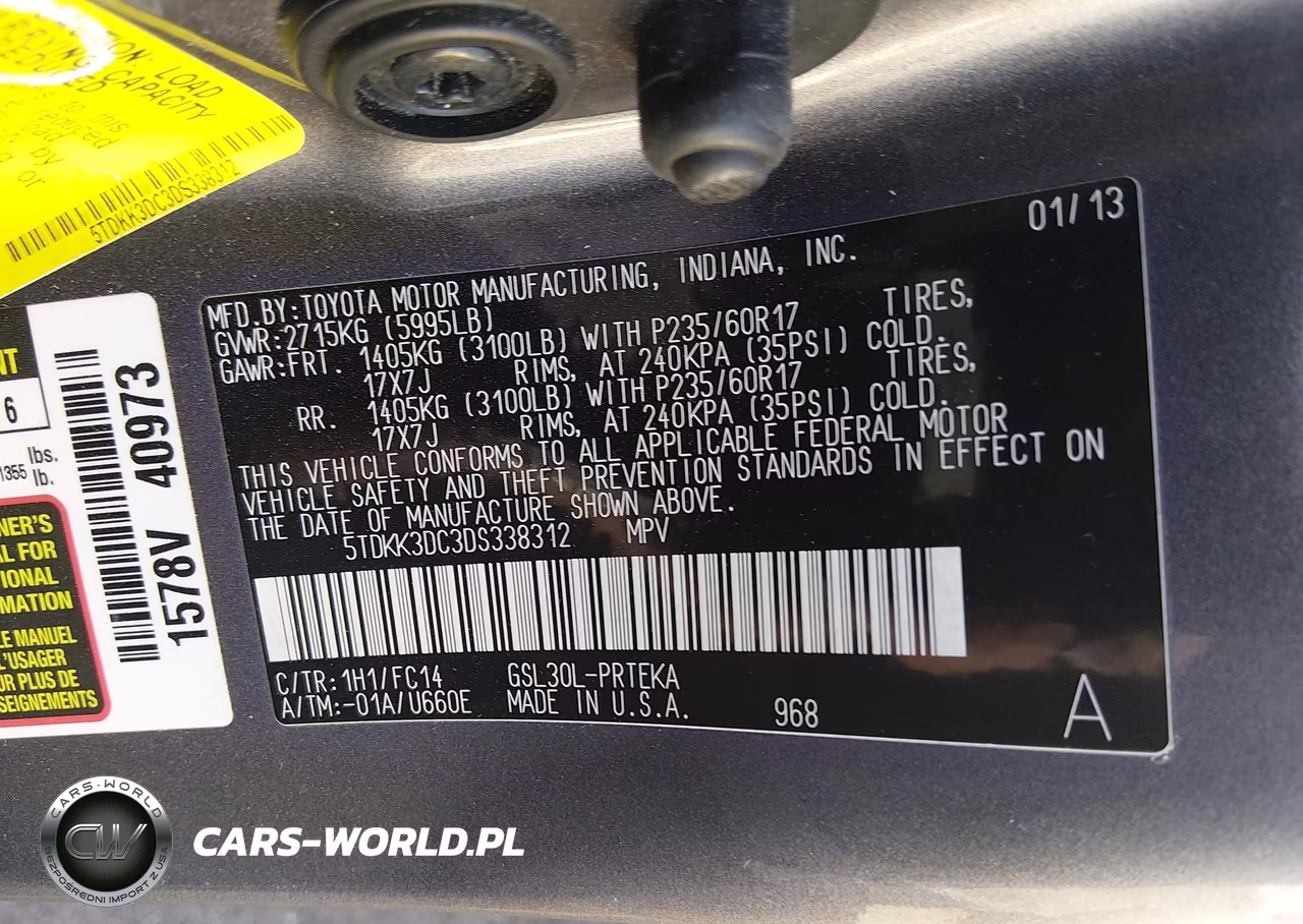 2013 Toyota Sienna Le V6 8 Passenger VIN:5TDKK3DC3DS338312 - 9