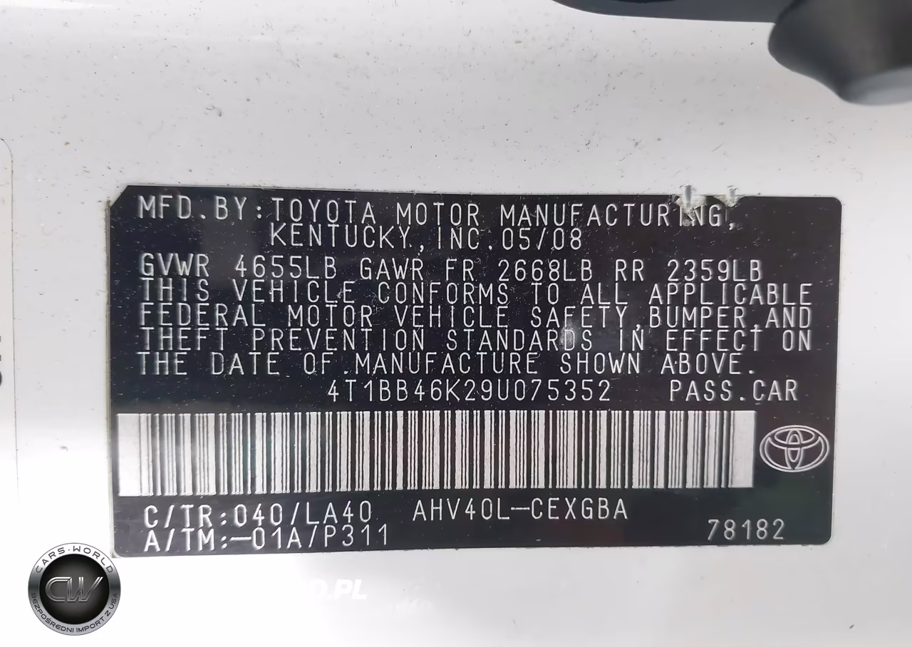 2009 Toyota Camry Hybrid VIN:4T1BB46K29U075352 - 9