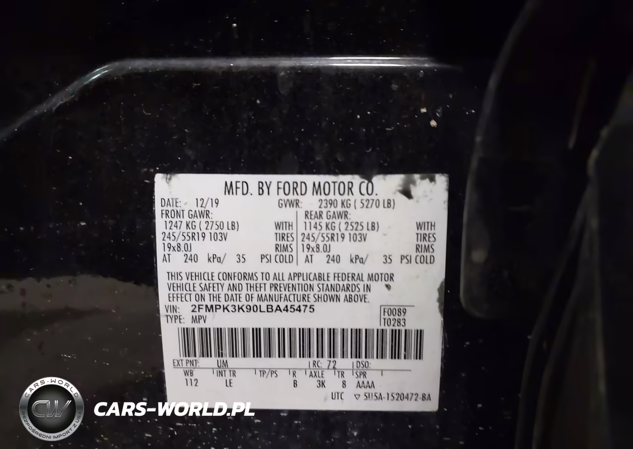 2020 Ford Edge Titanium VIN:2FMPK3K90LBA45475 - 9