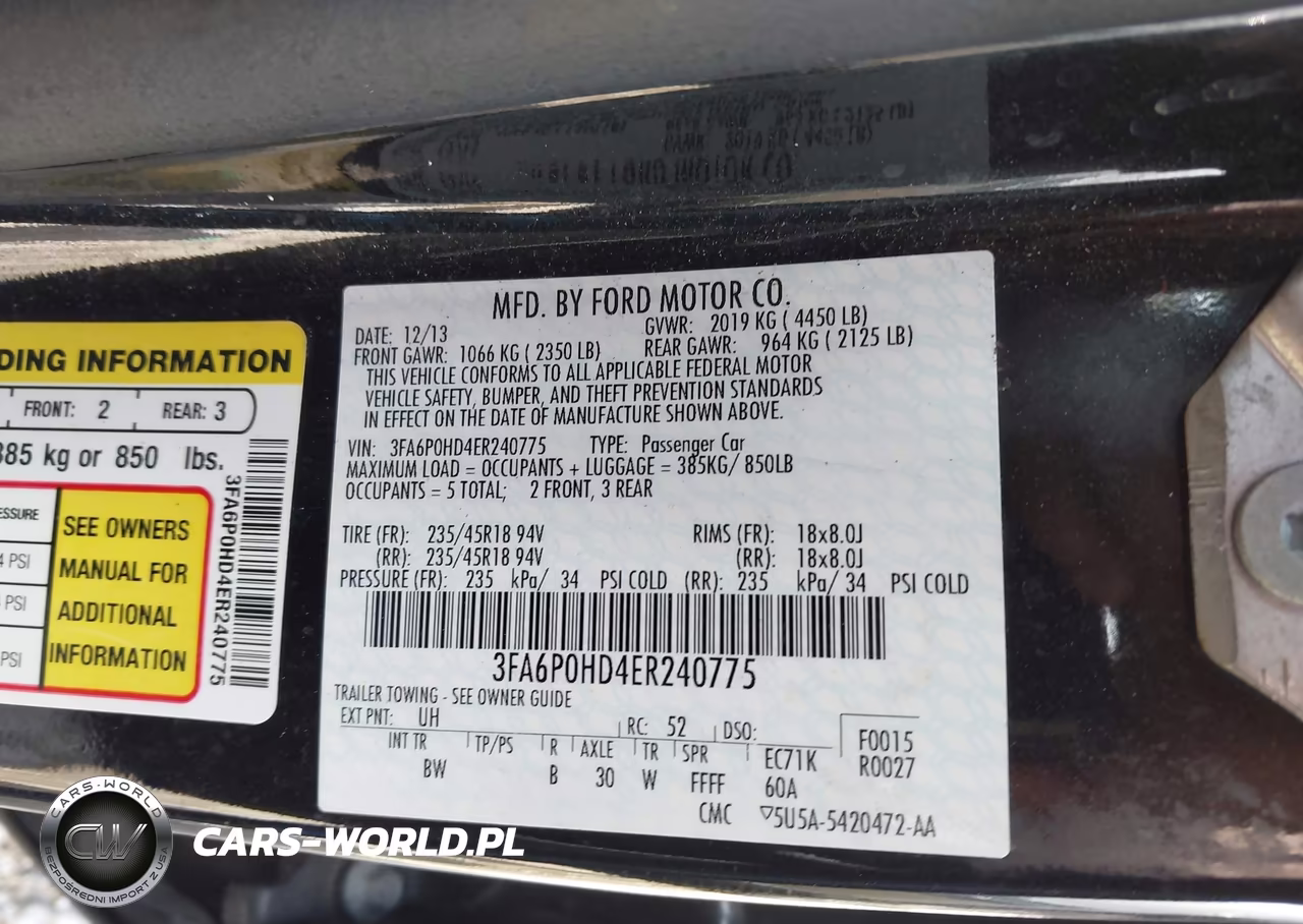 2014 Ford Fusion Se VIN:3FA6P0HD4ER240775 - 9