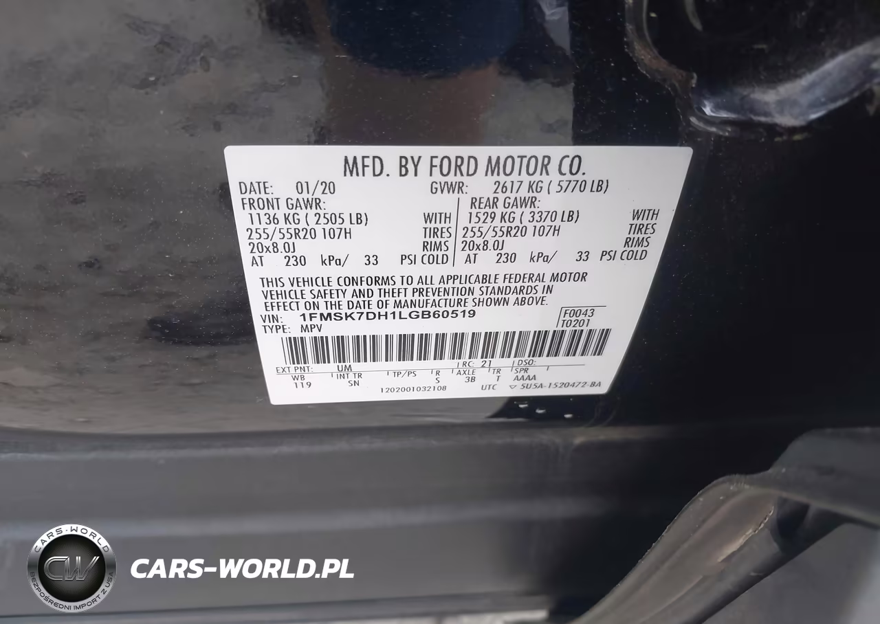 2020 Ford Explorer Xlt VIN:1FMSK7DH1LGB60519 - 9
