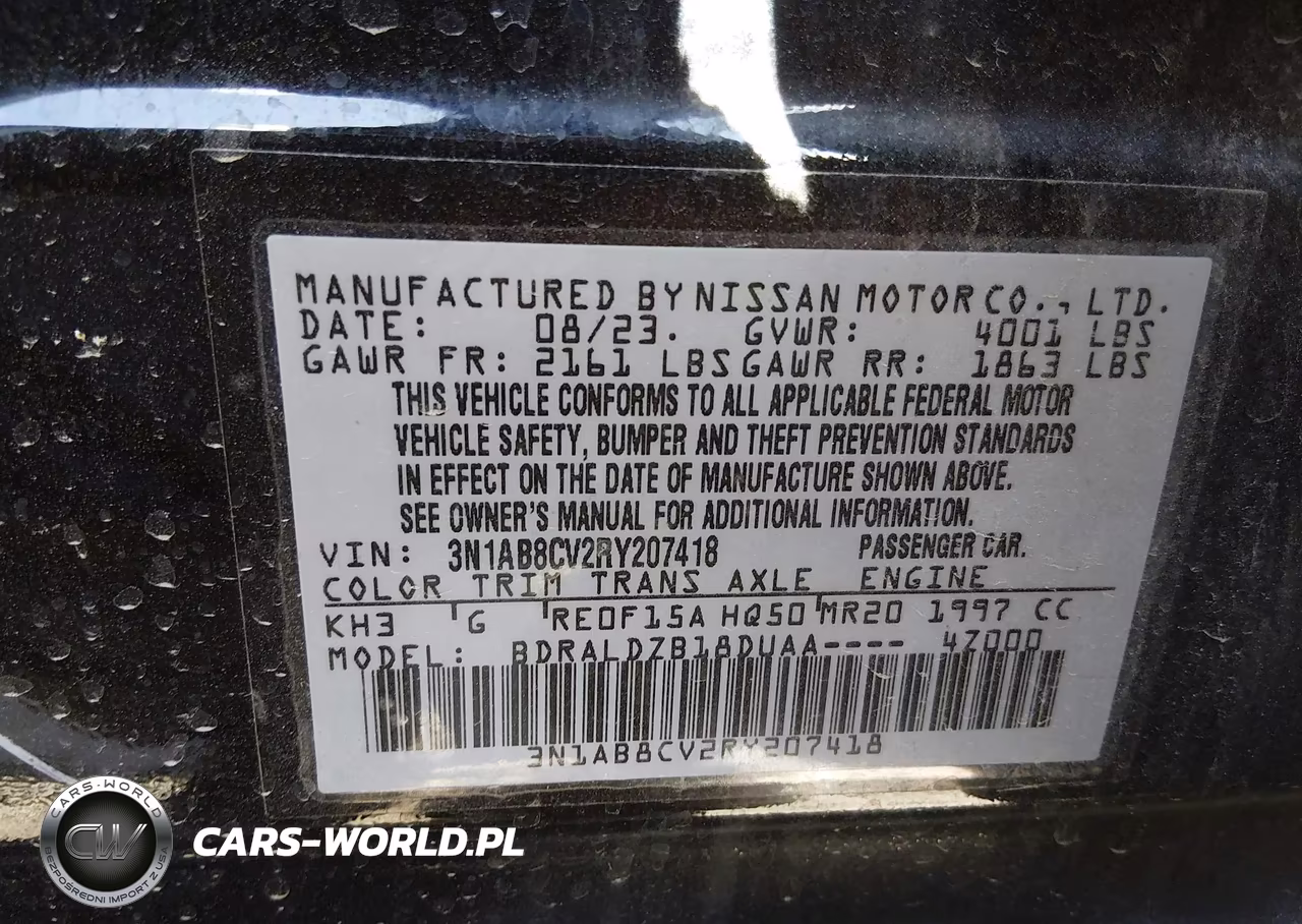 2024 Nissan Sentra Sv Xtronic Cvt VIN:3N1AB8CV2RY207418 - 9