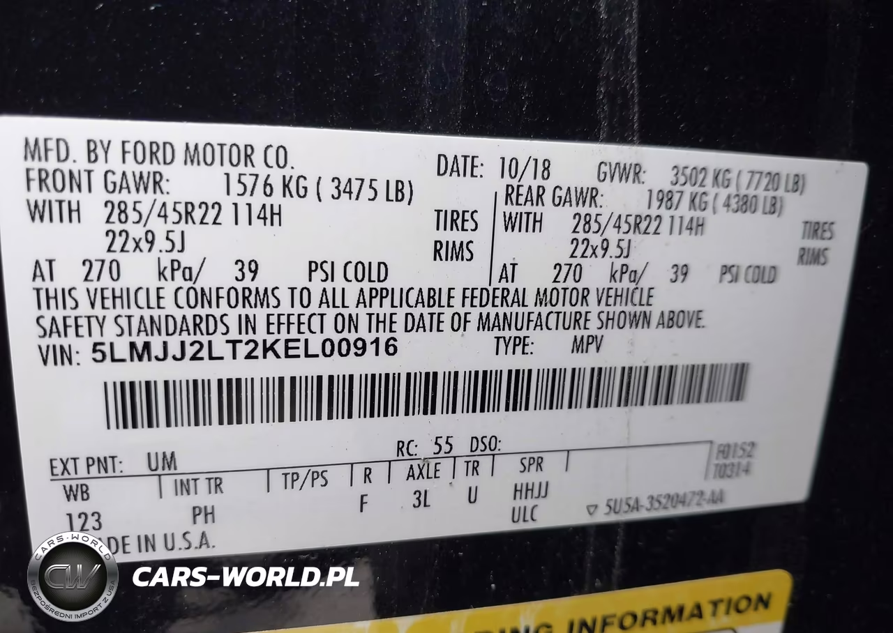 2019 Lincoln Navigator Reserve VIN:5LMJJ2LT2KEL00916 - 9