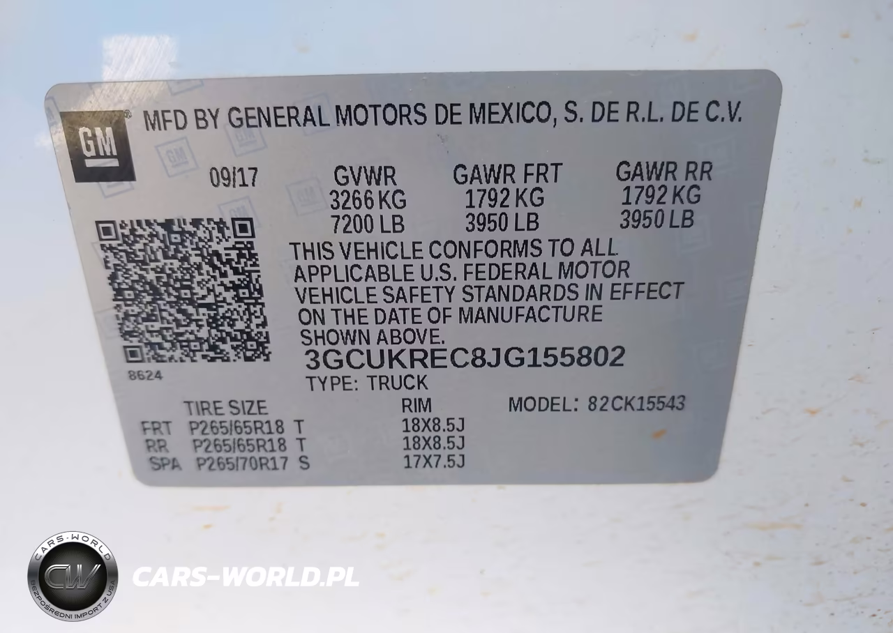2018 Chevrolet Silverado 1500 2Lt VIN:3GCUKREC8JG155802 - 9
