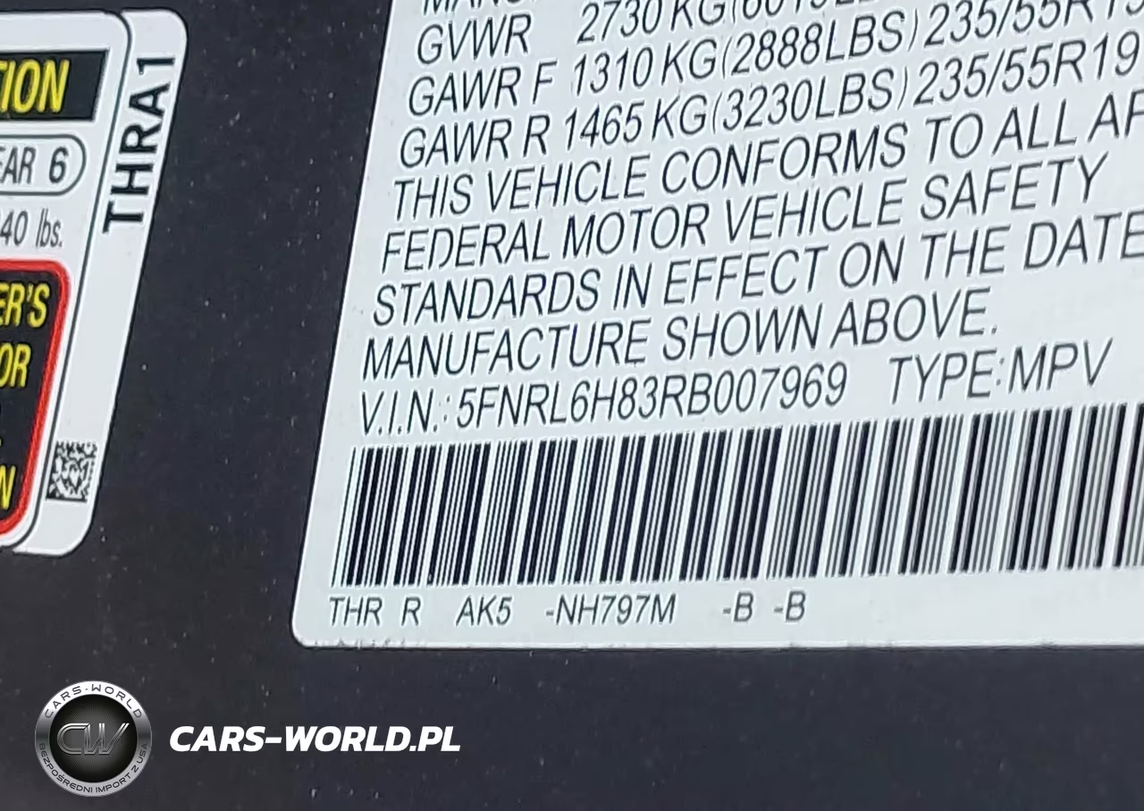 2024 Honda Odyssey Touring VIN:5FNRL6H83RB007969 - 9