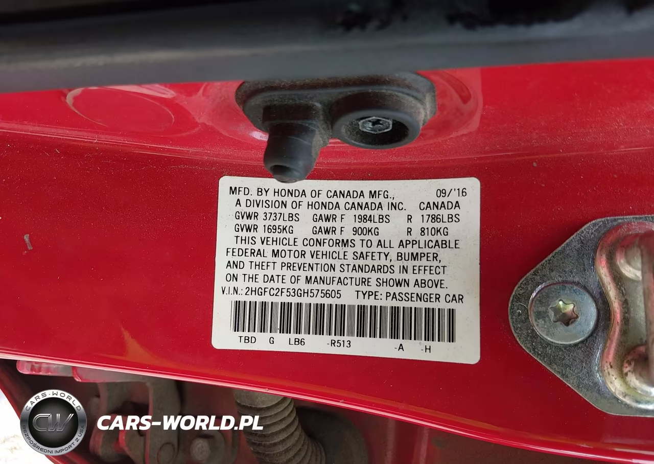 2016 Honda Civic Lx VIN:2HGFC2F53GH575605 - 9