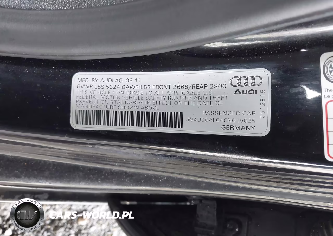 2012 Audi A7 Premium VIN:WAUSGAFC4CN015035 - 9