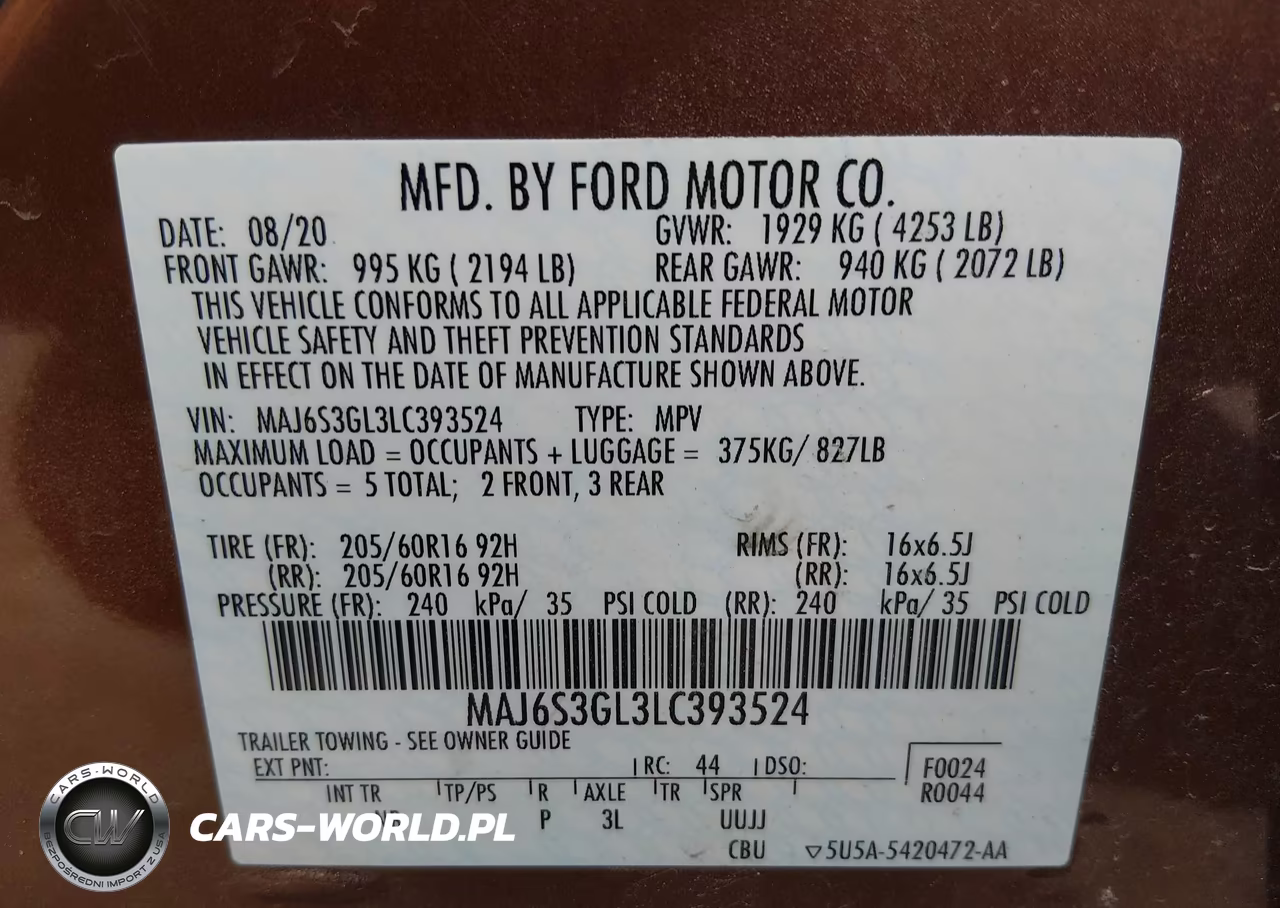 2020 Ford Ecosport Se VIN:MAJ6S3GL3LC393524 - 9