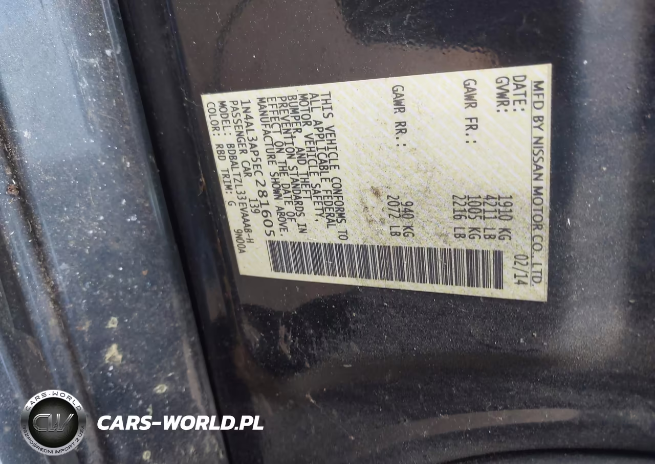 2014 Nissan Altima 2.5 Sv VIN:1N4AL3AP5EC281605 - 9