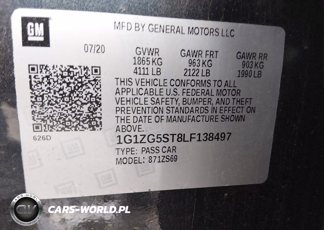2020 Chevrolet Malibu Fwd Rs VIN:1G1ZG5ST8LF138497 - 9