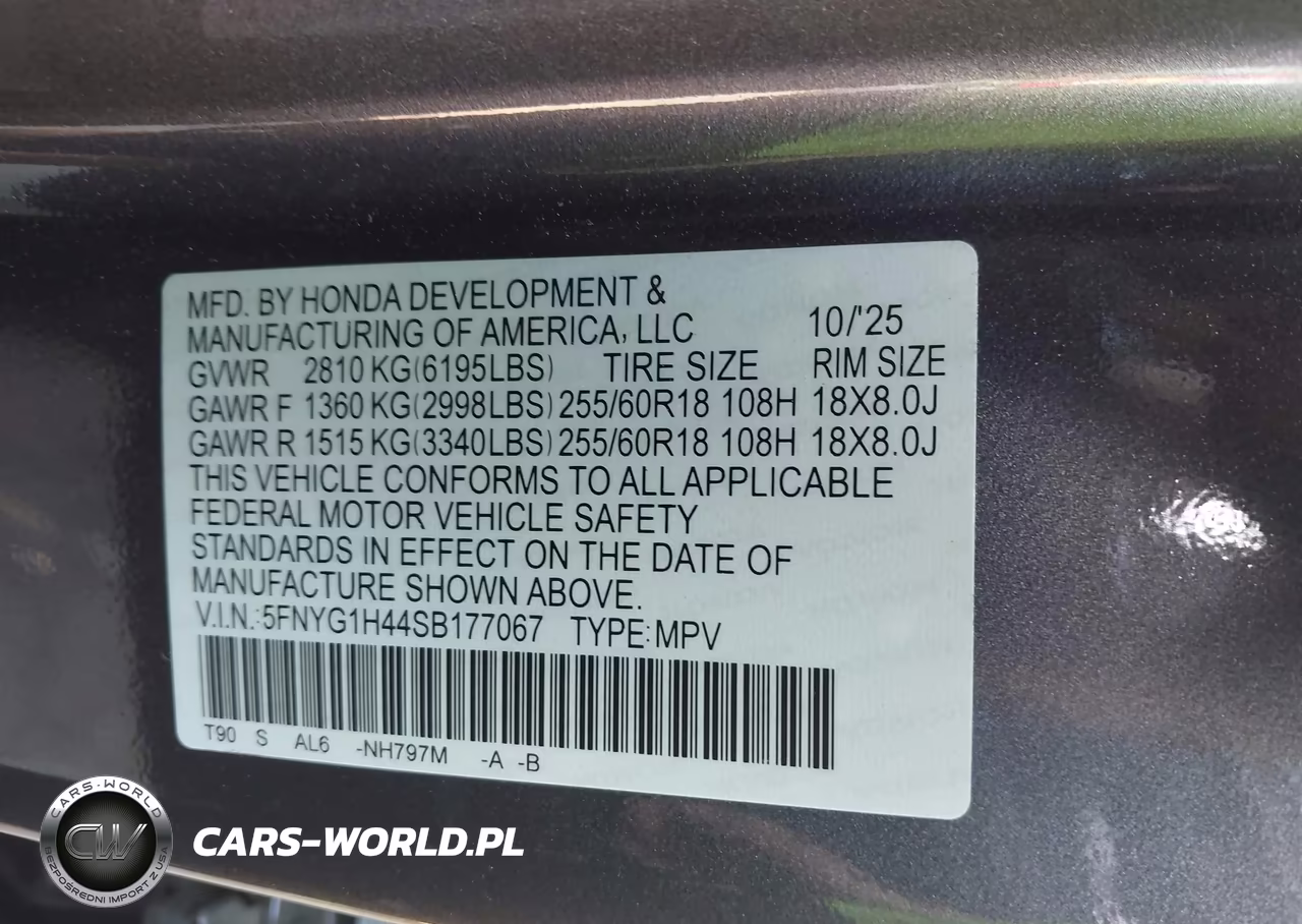2025 Honda Pilot Ex-L VIN:5FNYG1H44SB177067 - 9