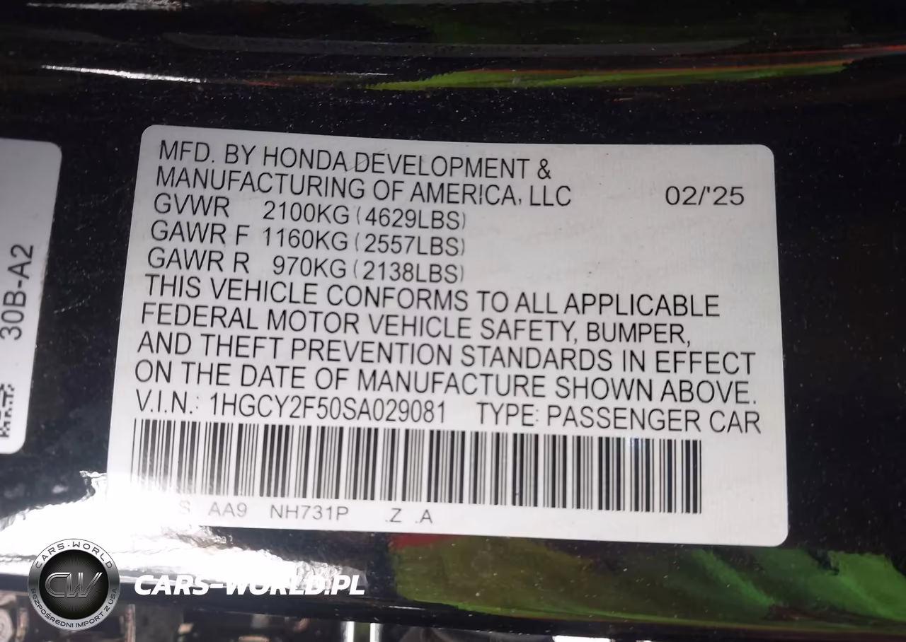 2025 Honda Accord Hybrid Sport VIN:1HGCY2F50SA029081 - 9