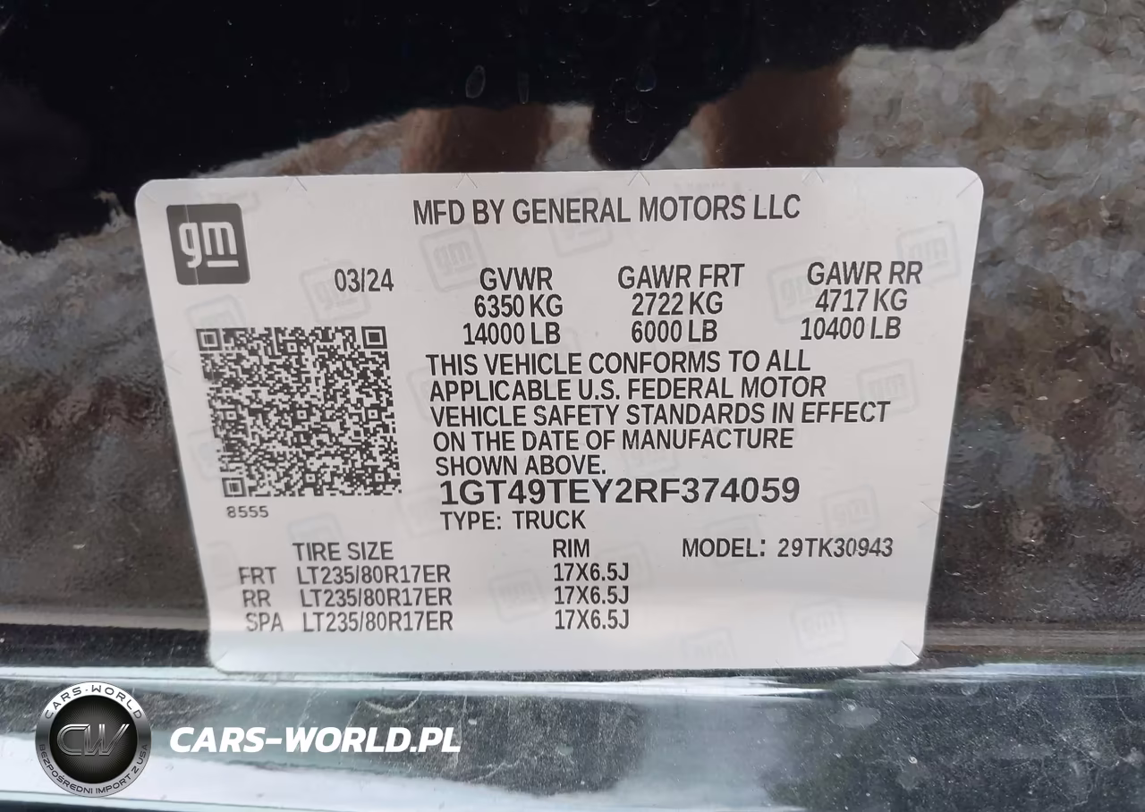 2024 GMC Sierra 3500Hd 4Wd Long Bed Sle VIN:1GT49TEY2RF374059 - 8