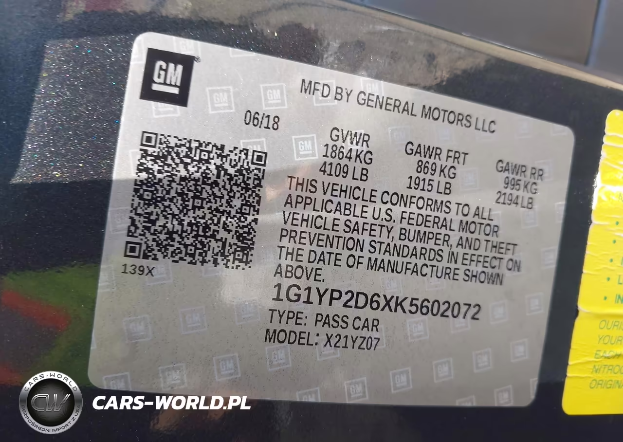 2019 Chevrolet Corvette Z06 VIN:1G1YP2D6XK5602072 - 9