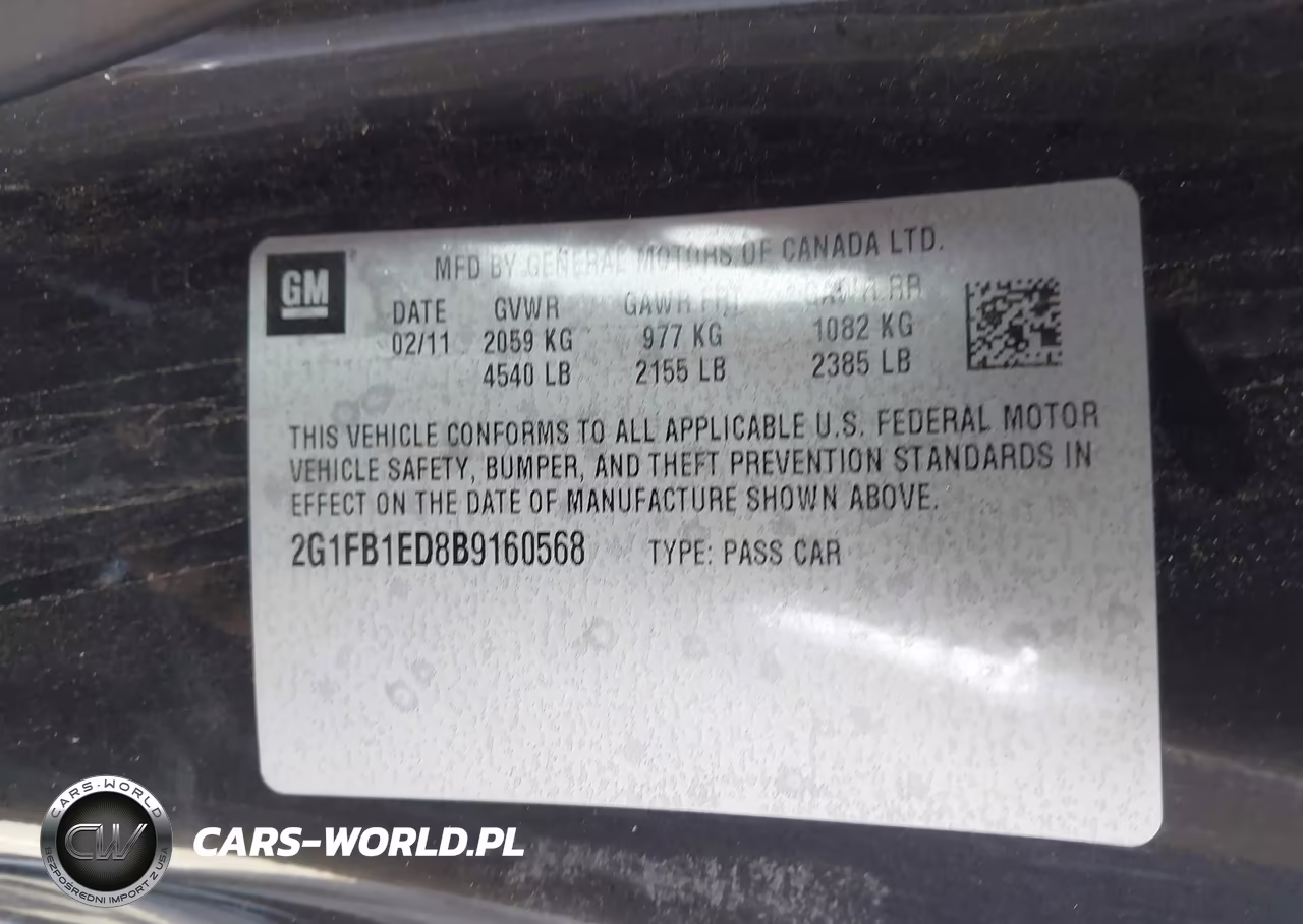 2011 Chevrolet Camaro 1Lt VIN:2G1FB1ED8B9160568 - 9