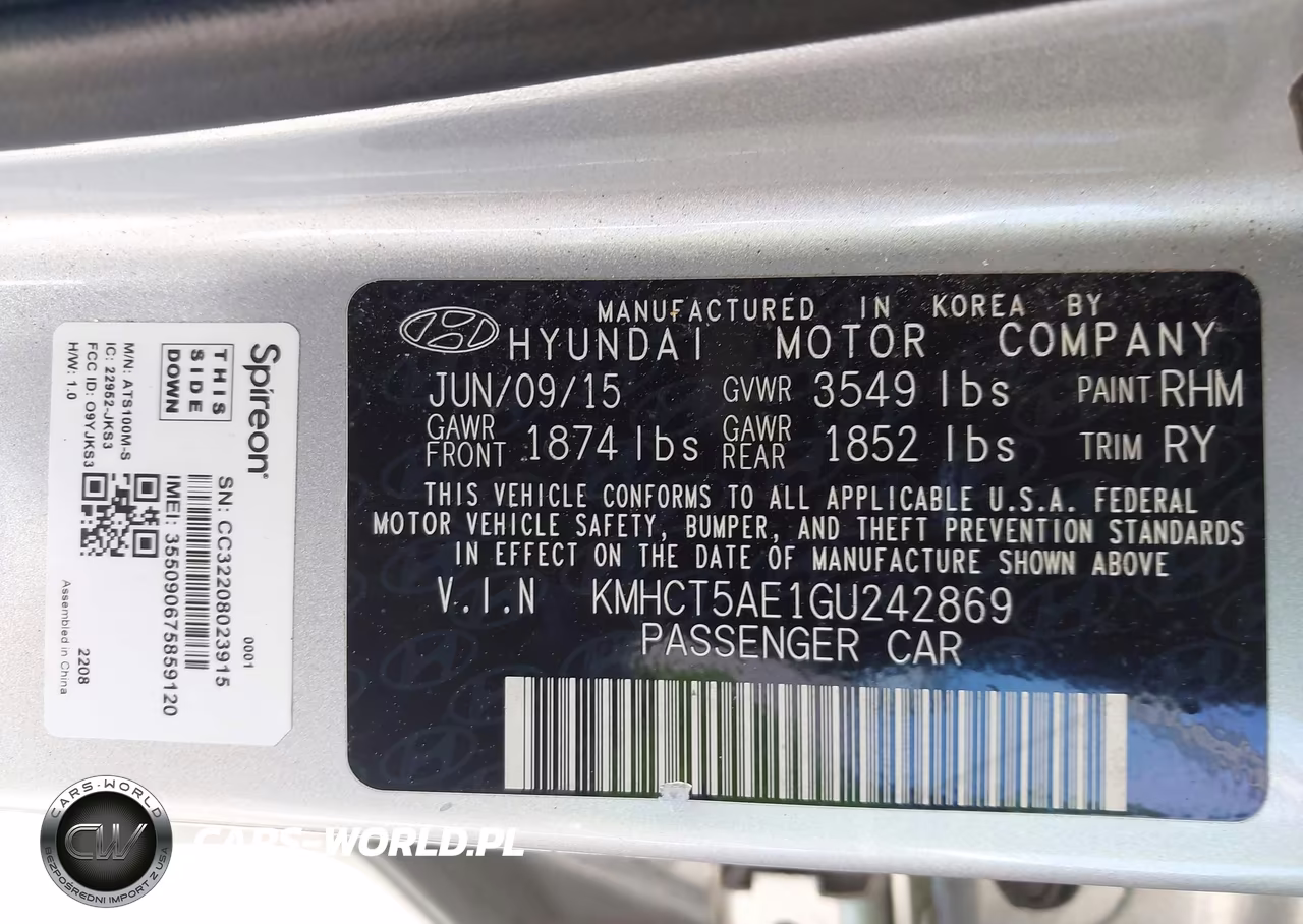 2016 Hyundai Accent Se VIN:KMHCT5AE1GU242869 - 9