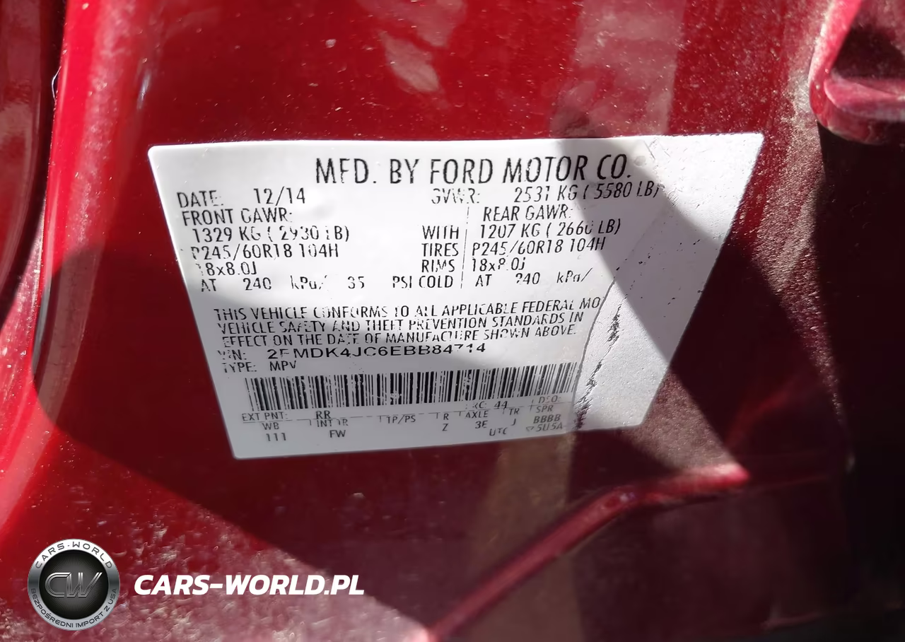 2014 Ford Edge Sel VIN:2FMDK4JC6EBB84714 - 9