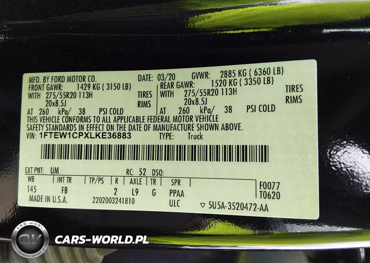 2020 Ford F-150 Xlt VIN:1FTEW1CPXLKE36883 - 9