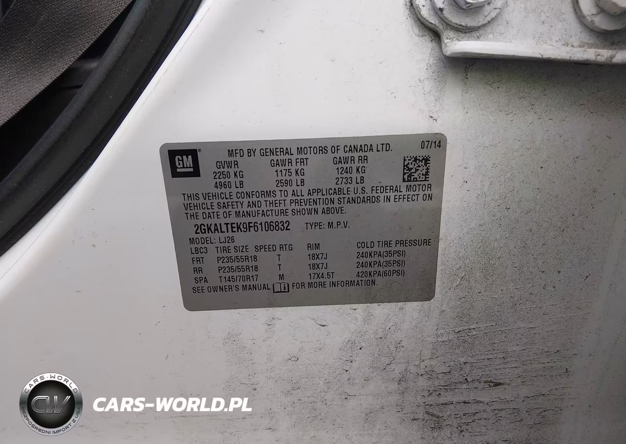 2015 GMC Terrain Slt-2 VIN:2GKALTEK9F6106832 - 9
