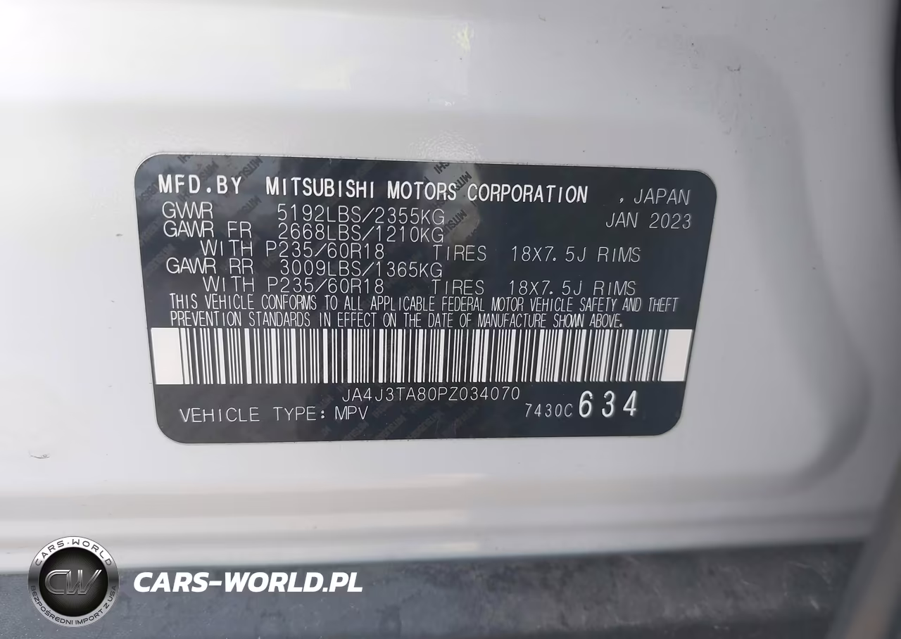 2023 Mitsubishi Outlander Es 2.5 2Wd VIN:JA4J3TA80PZ034070 - 9