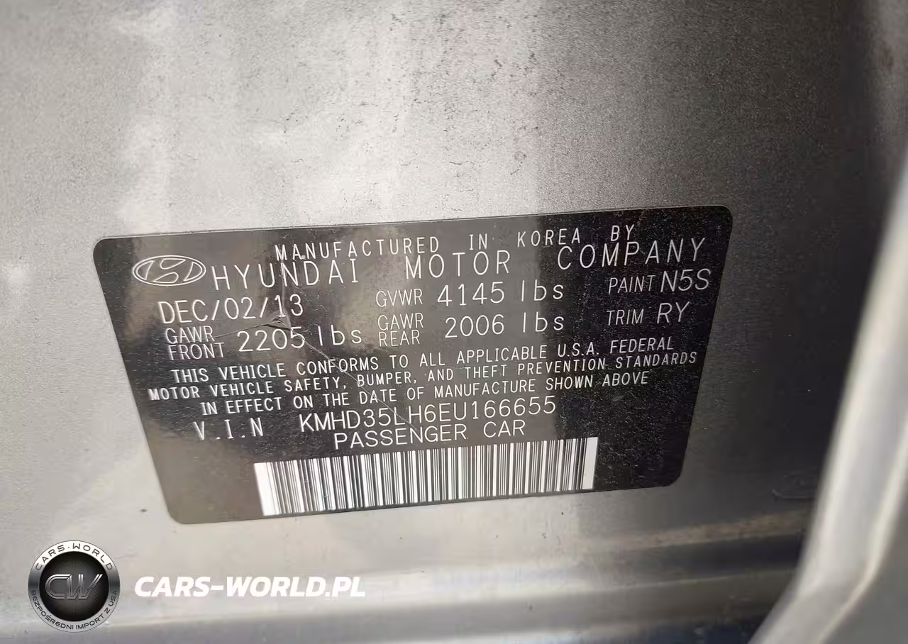 2014 Hyundai Elantra Gt VIN:KMHD35LH6EU166655 - 9