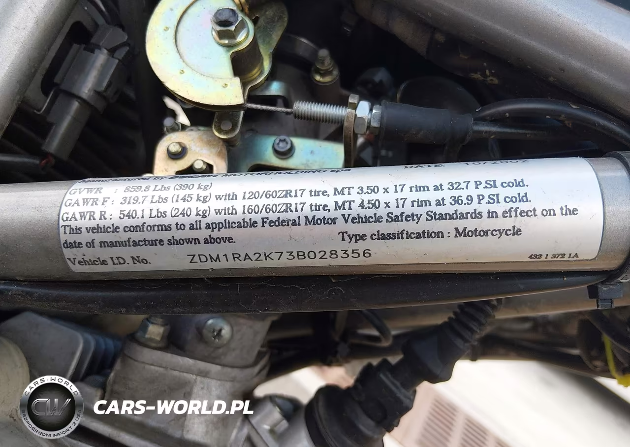 2003 Ducati M600 VIN:ZDM1RA2K73B028356 - 10