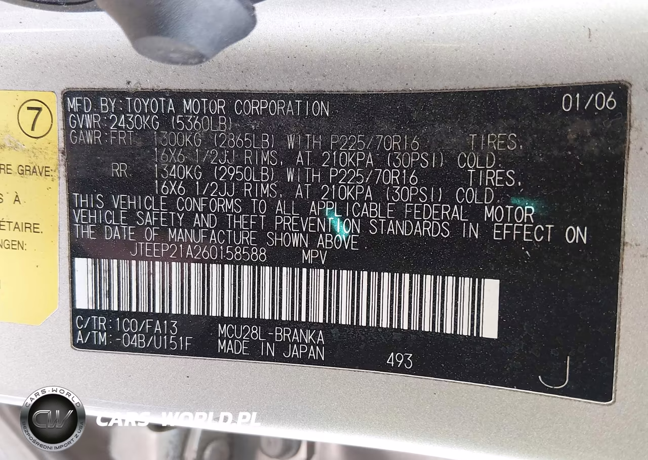 2006 Toyota Highlander V6 VIN:JTEEP21A260158588 - 9