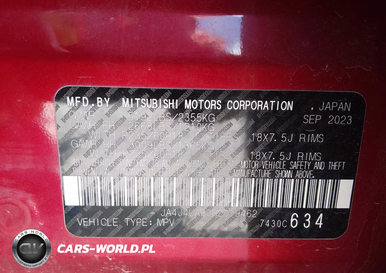 2024 Mitsubishi Outlander Es 2.5 S-Awc VIN:JA4J4UA80RZ019462 - 9
