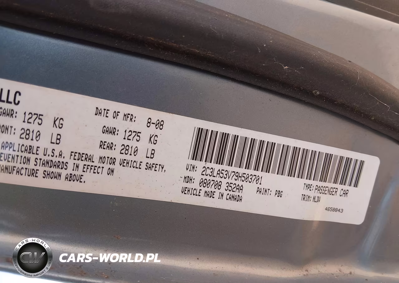 2009 Chrysler 300 Touring VIN:2C3LA53V79H503701 - 9
