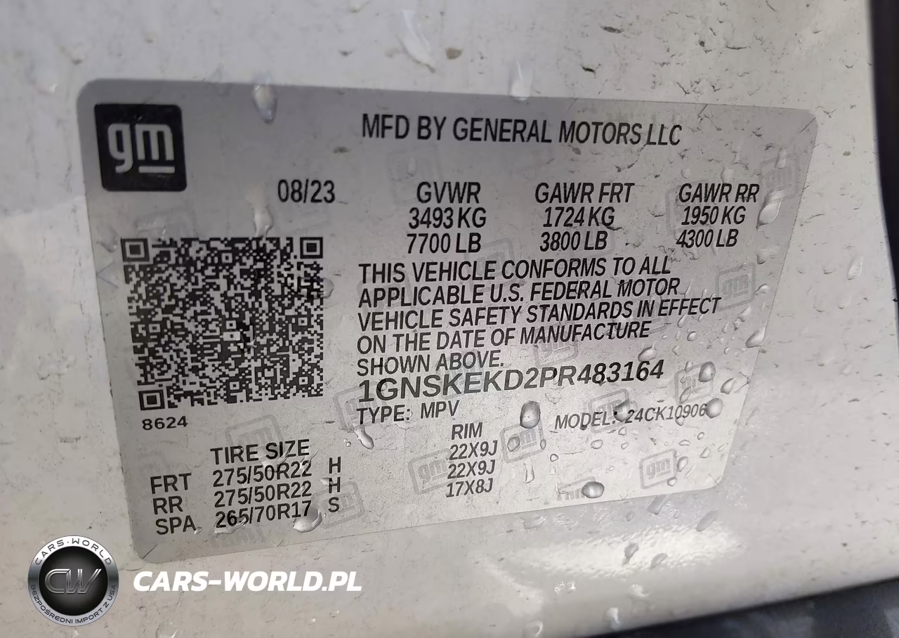 2023 Chevrolet Suburban 4Wd Rst VIN:1GNSKEKD2PR483164 - 9