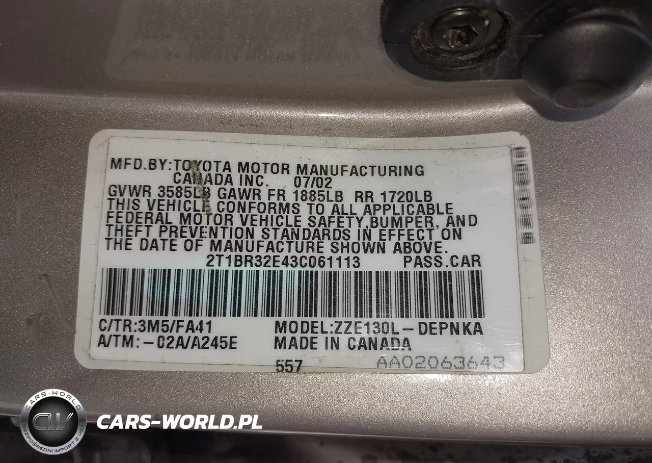 2003 Toyota Corolla Le VIN:2T1BR32E43C061113 - 9
